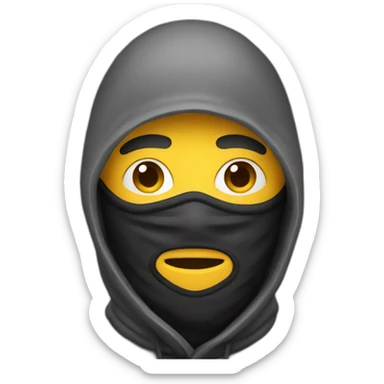 man with a balaclava sticker