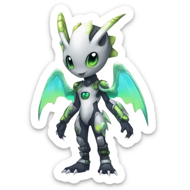 cute cool edgy ethereal alien punk Digimon-Fakemon-animal full body sticker