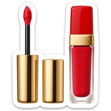 Dolce and Gabbana realistic liquid lipstick, transparent tube, gold shiny lid sticker