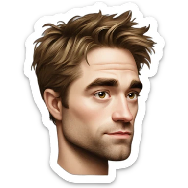 robert-pattinson cartoon wearing tee sticker