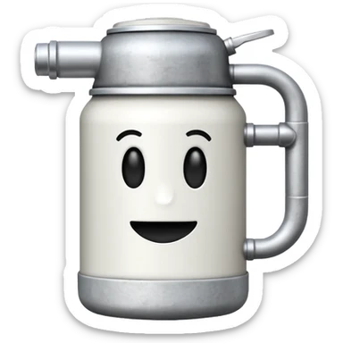 un termo con un mate blanco que diga "Stanley" en ambos  sticker