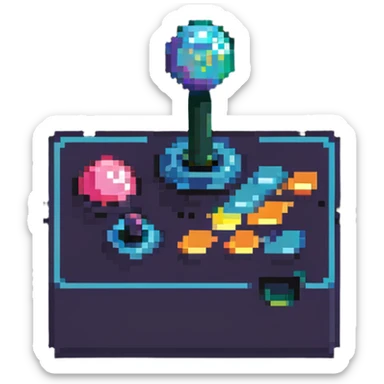 classic 80s arcade joystick sticker