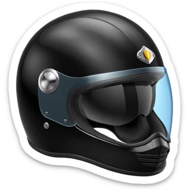Biker helmet black in colour  sticker