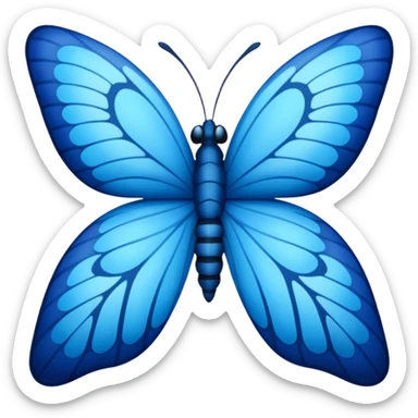 blue butterfly larva sticker