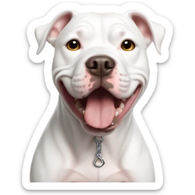 White pitbull sticker