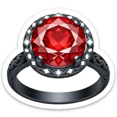 red ring marry red diamond sticker