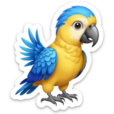 Pappagallo giallo e blu sticker