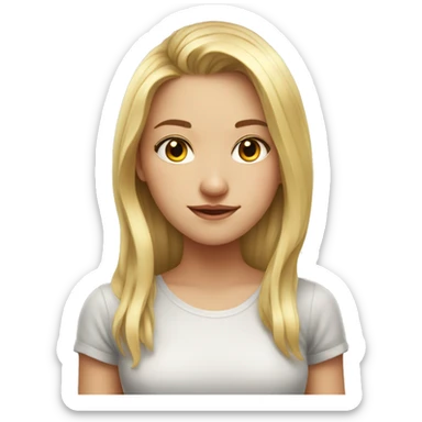 blonde girl portrait indoors clean girl sticker