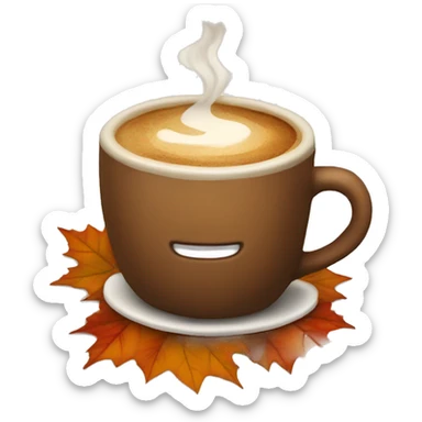 fall coffee sticker