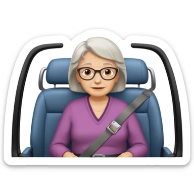 Stikers of mom which is a bit old and is relax and I will put her in a car sticker