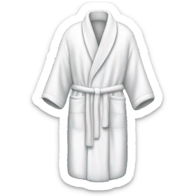 White bath robe  sticker