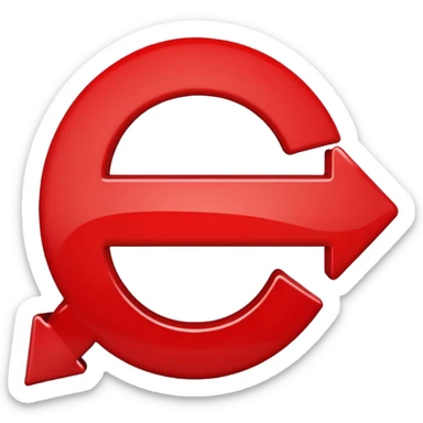 plus and percentage sign in red sticker