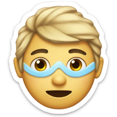 Freezing emoji face  sticker