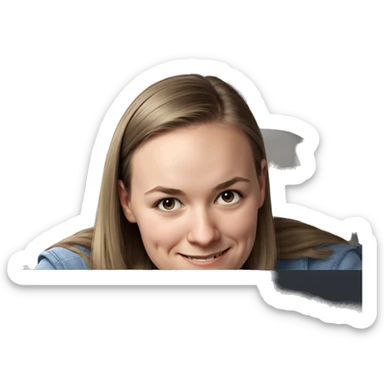 realistic portrait of smiling boy sticker