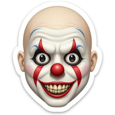 Art the clown (bald mim) Terrifier movie sticker