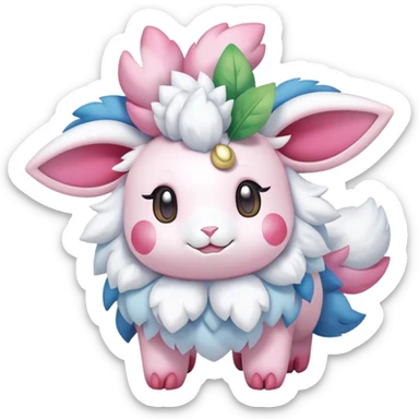Shiny Shaymin-Mareep-Sylveon-Hybrid (Full body) sticker