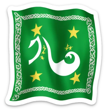 The Circassian flag  sticker