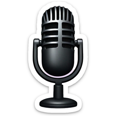 Podcast mic sticker