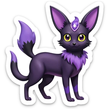 Noibat-Umbreon-Espeon-hybrid, full body sticker