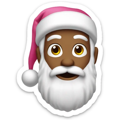 Santaclaus pink sticker
