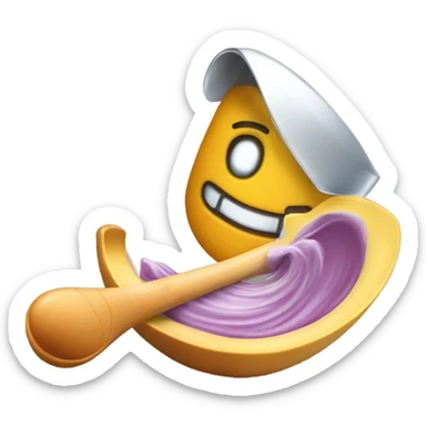 cuchara con salsa  sticker