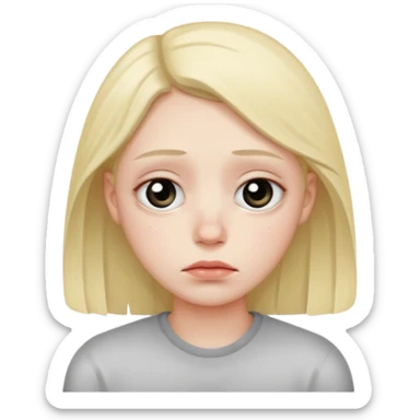 Emoji de cansado y triste con ojeras sticker