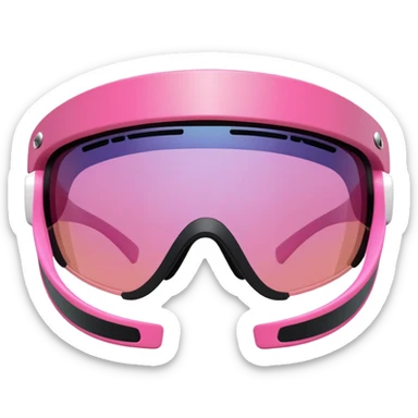 sporty pink shield visor sunglasses with comically thick frame, maximum chunky build, extremely oversized robust design, one-piece lens sticker