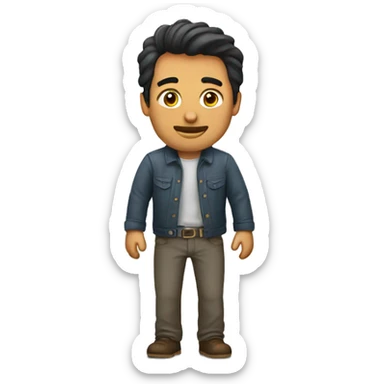 Hombre sonrojado con vergüenza  sticker