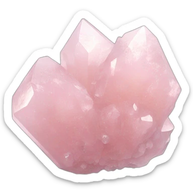 Rose quartz crystal cluster sticker