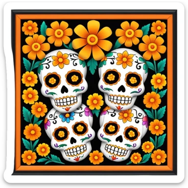 Mexican day of the dead sticker