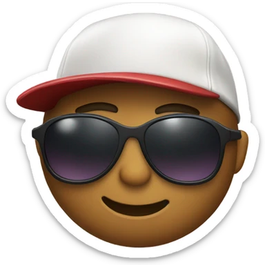 Baseball with sunglasses  sticker