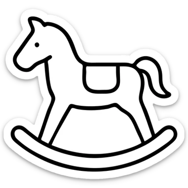 rocking horse sticker