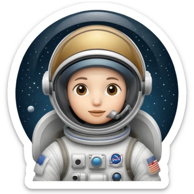 bird astronaut sticker