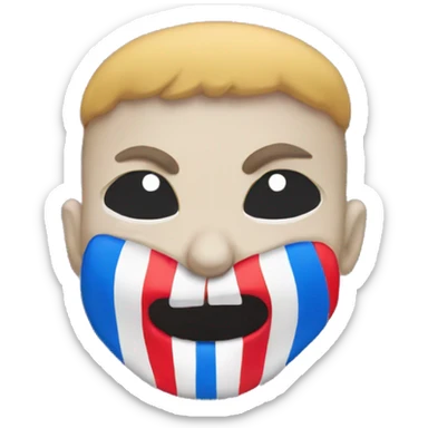 evil face face with tricolor ribbon emoji sticker