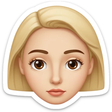 with a little dot on the top of the left lip part a fuller eyebrows sticker