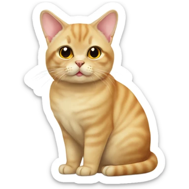 british golden chinchilla cat sticker