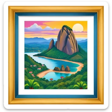 Cinematic Realistic Guatapé Rock Emoji sticker