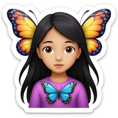 What a beautiful little girl is born and blossoms into a beautiful butterfly ￼ sticker