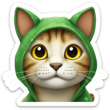 Cat dressed like a dinosaur  sticker