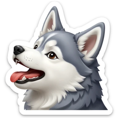 Husky howling in celebration sticker