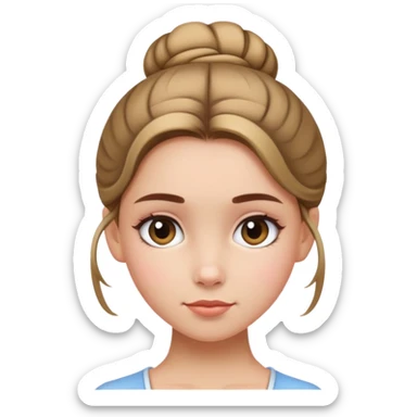 Une fille avec un chignon  sticker