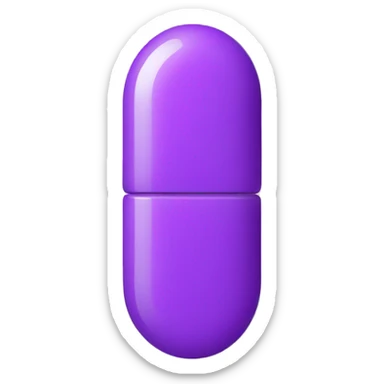 purple pill with middle line sticker