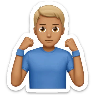 Man wearing a t-shirt and feeling cold sticker