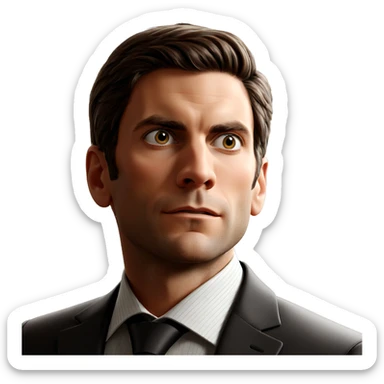 formal portrait of a boy sticker