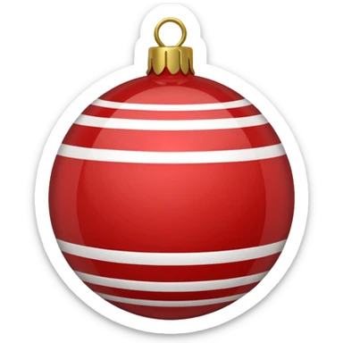 A Red Striped Ornament sticker