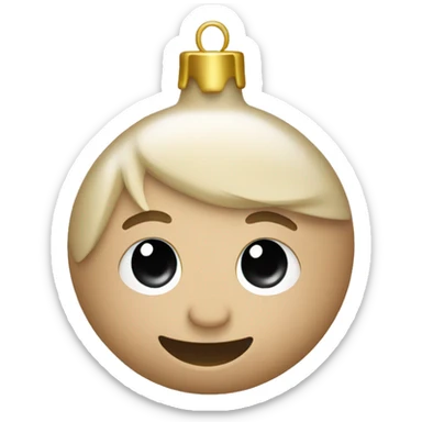 beige christmas ornament sticker