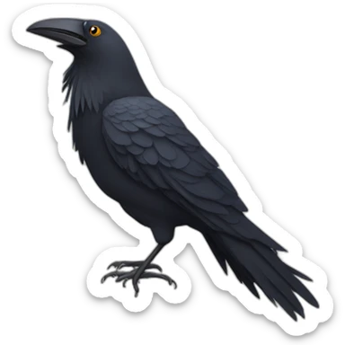 Une belette avec un corbeau sticker
