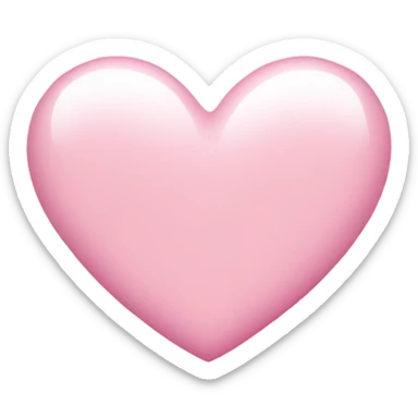light pink heart with big white sparkles sticker