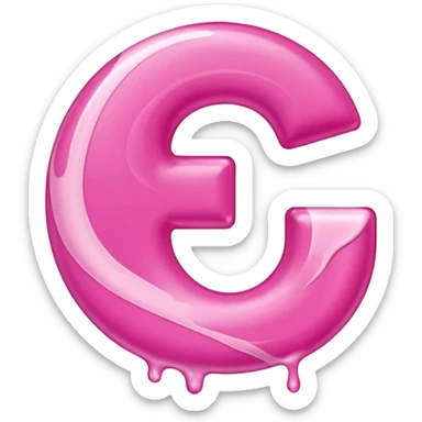 mix color pinks letter p sticker