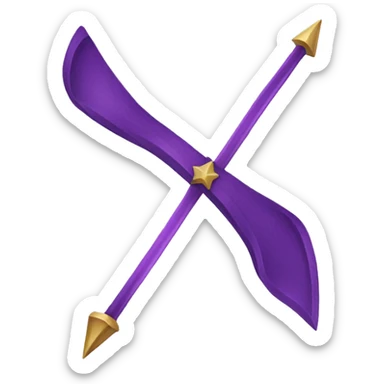 Purple Sagittarius bow  sticker
